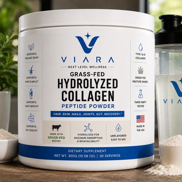 Viara Grass-Fed Hydrolyzed Collagen Peptide Powder — Unflavored
